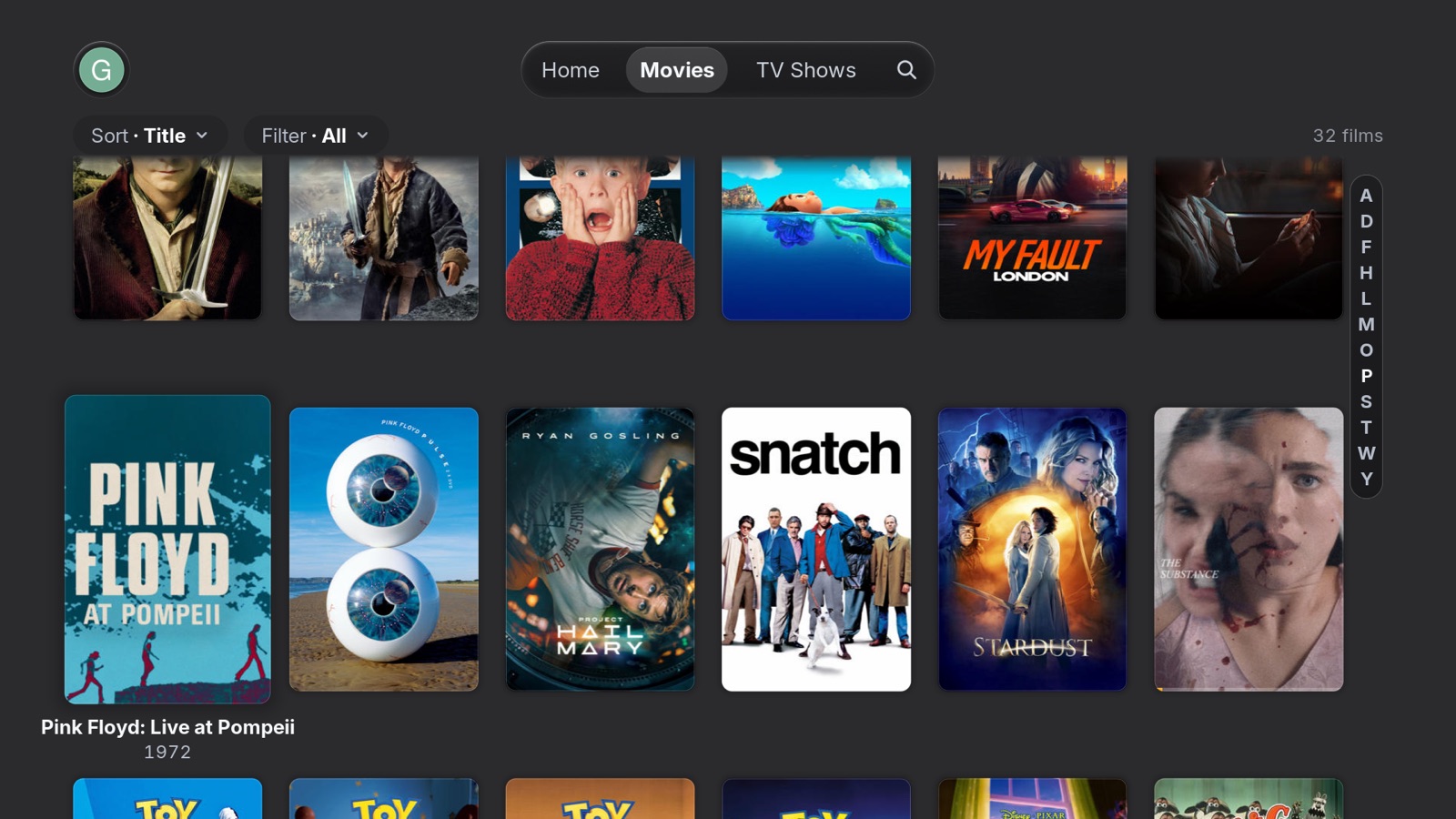 PlxNative Browse screen